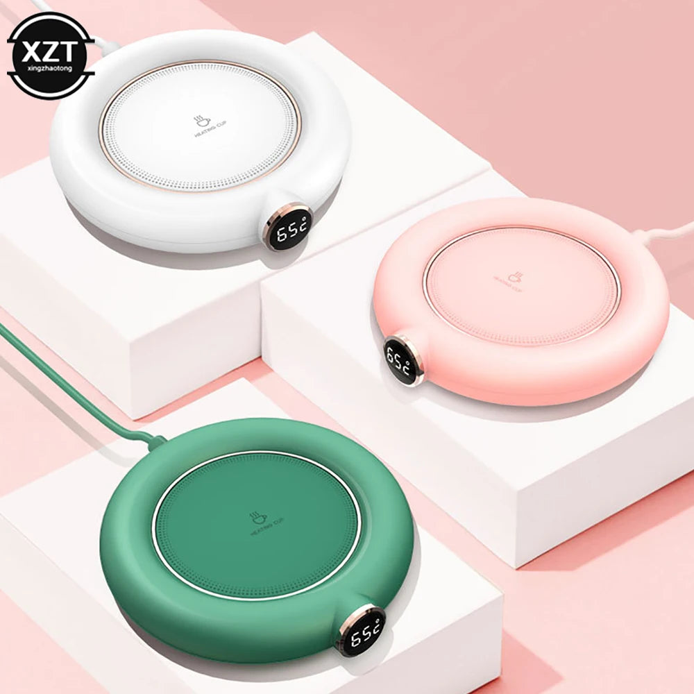 USB Coffee Cup Warmer - Adjustable Temperature Heating Pad for Milk, Tea, and More